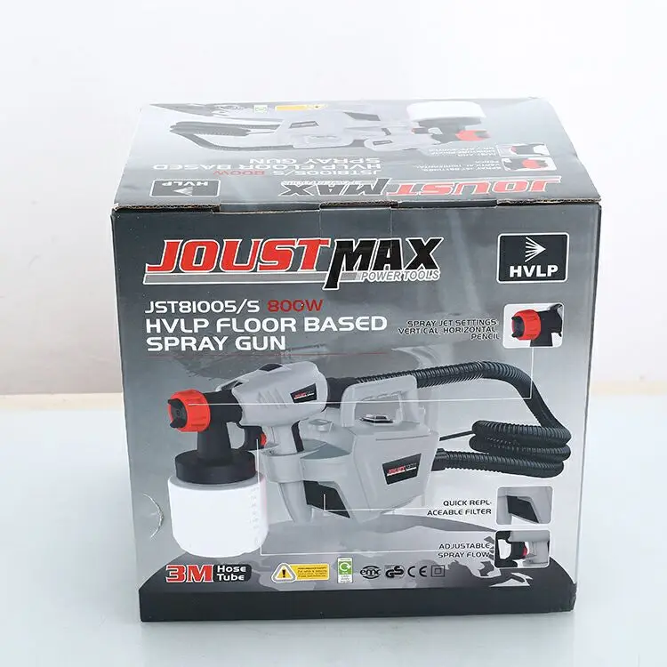 800W HVLP High Power Portable Airless Paint Sprayer 800ml Handheld Electric High Pressure Gun for DIY Grade Latex Paint