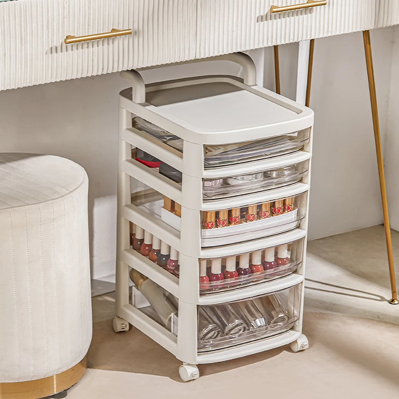 5 Layer Rolling Plastic Chest Of Drawers Girl Drawer Cart Cabinet For Storage