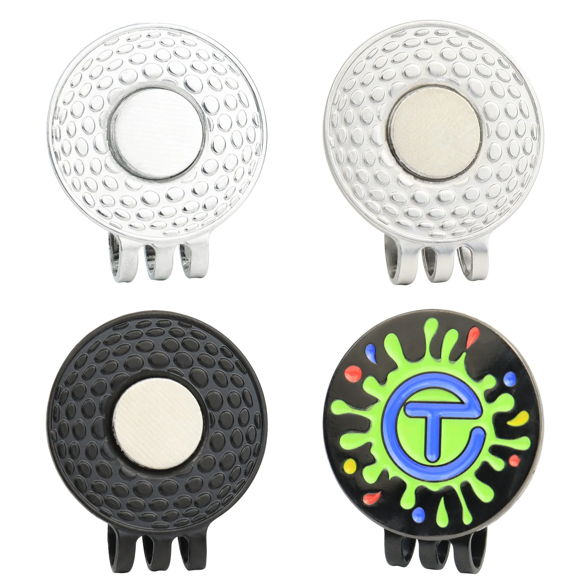 Spot golf ball marker magnetic golf  clamp set