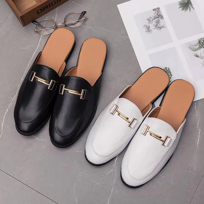 2023 New Loafer Shoes Mens Arabic Sandal Men Leather Slippers Sandals Male Leather Palm Home Slippers For Men Leather Slippers