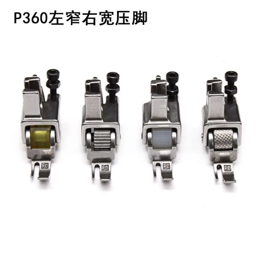 Industrial Sewing Machine Parts P360/P361 Zipper Roller Presser Foot with Adjustable Wheel