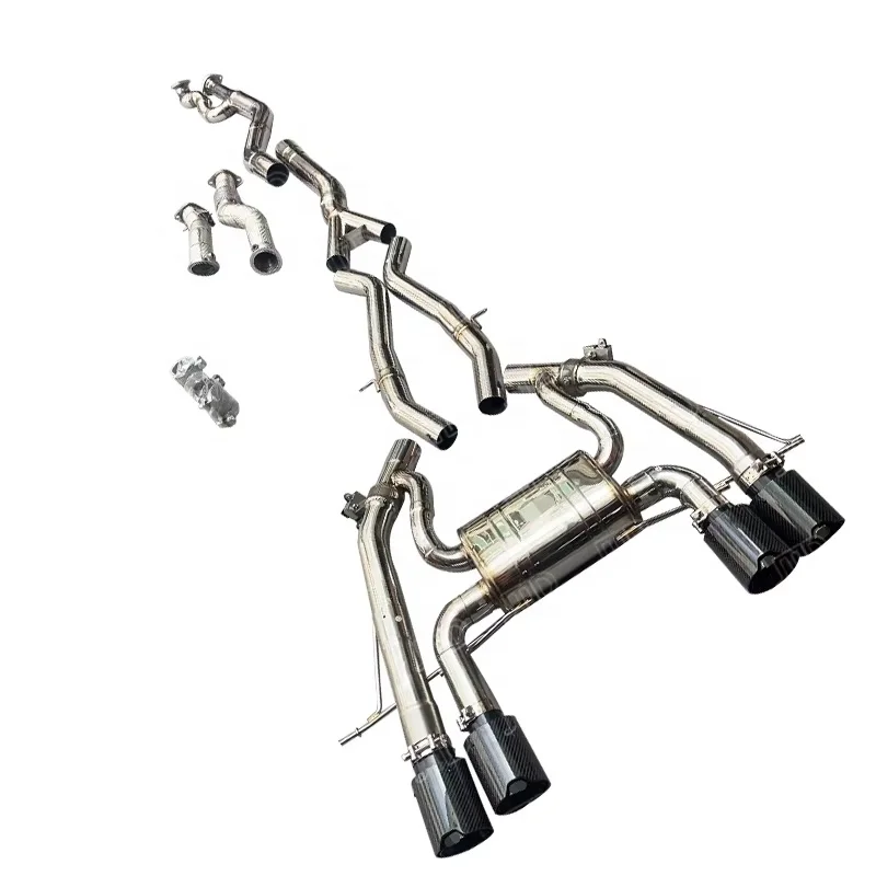 JTLD exhaust equal length midpipe Equal length front pipe exhaust system for BMW M2 M3 M4 G80 G82 G87 valvetronic catback system