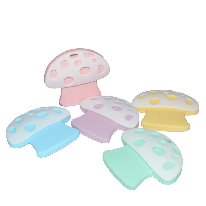Оптовая продажа еда класс BPA бесплатно мягкий завод силиконовые гриб Прорезыватели для ребенка прорезывания зубов грыжа игрушка