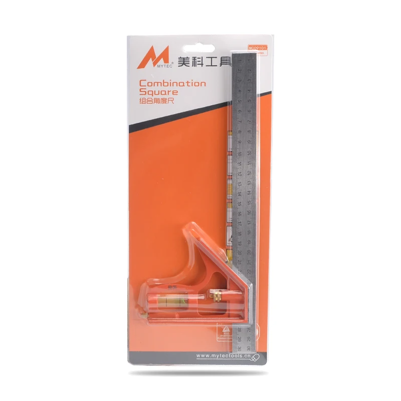  Stainless Steel Combination Try Square Ruler 300mm Adjustable 45 Degree Measuring Tool Universal Angle Turner