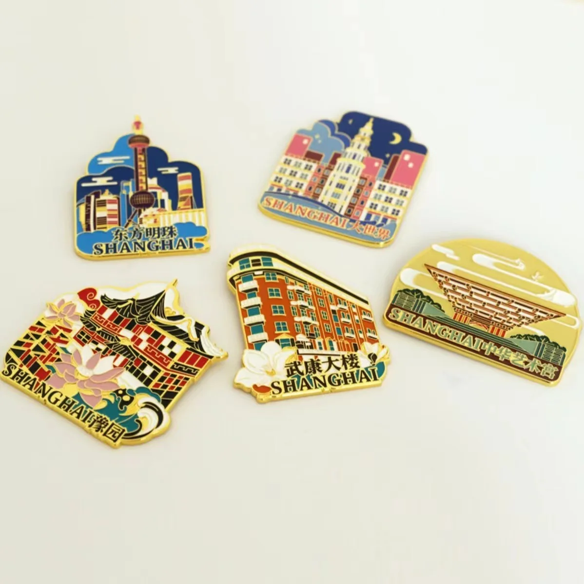 promotional magnetic business gift 3D embossing zinc alloy metal fridge magnets with your logo city name