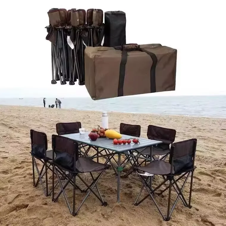 Camping Aluminum Folding Table Egg Roll Up Lightweight Foldable Table Portable Camp Table for Picnic Barbecue