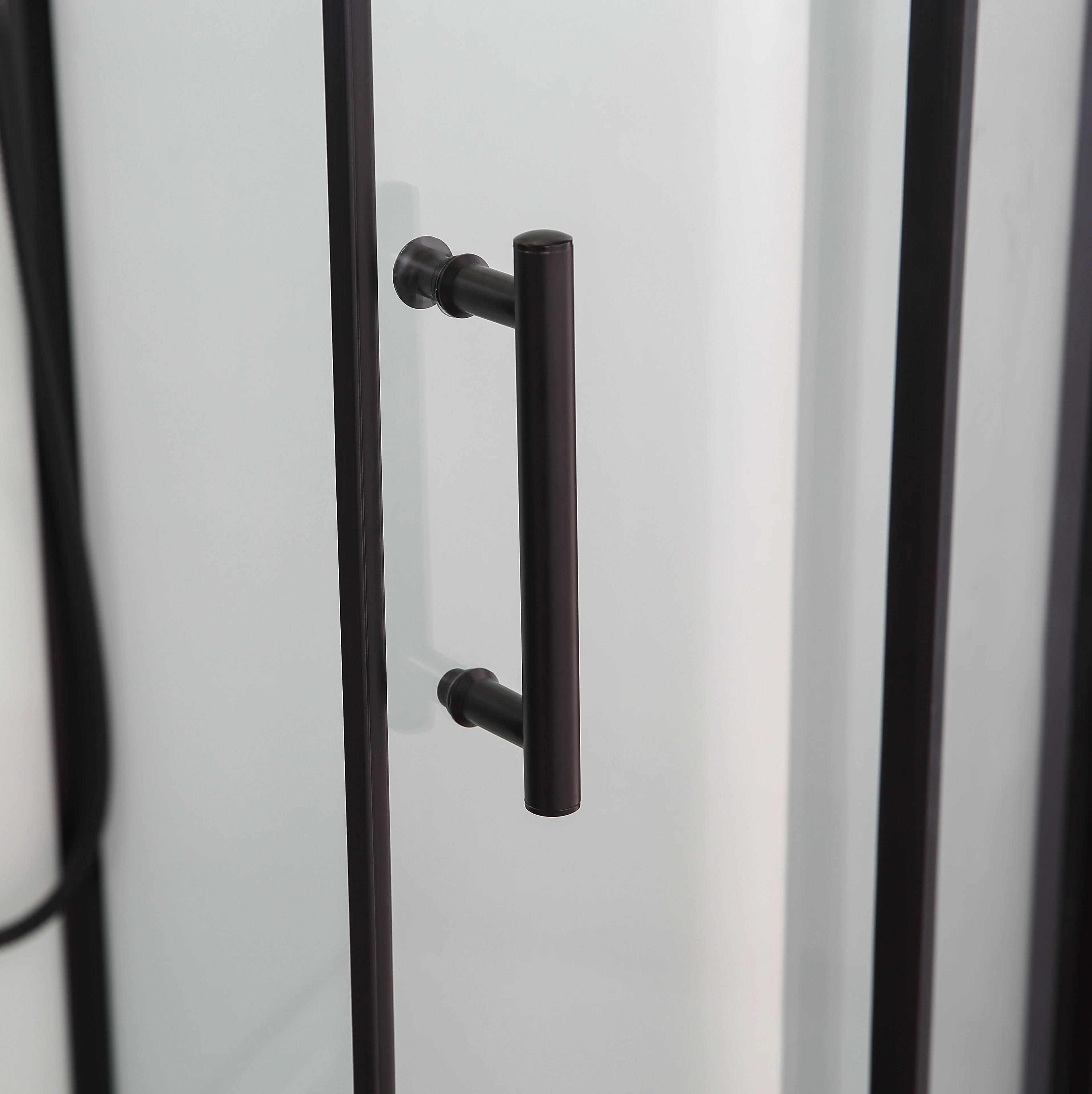 Easy fit fast installation bath shower cubicle enclosure black sliding shower cabin with 15cm ABS tray