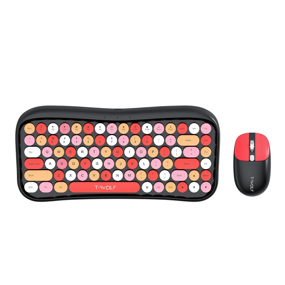 New product TF660 Mixed Color Wireless Bluetooth Dual-mode Keyboard Portable Mouse Keyboard Business for Desktop Laptop