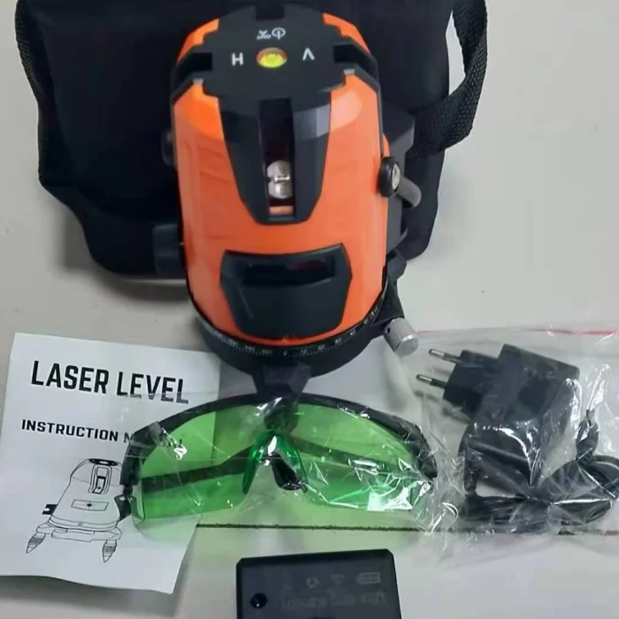 Mini Laser Level Green Concrete 3D Cross Line 5 Lines Power Battery For Professional and DIY Beginner