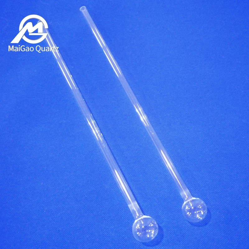 
Transparent quartz glass test tube with frosted stopper 