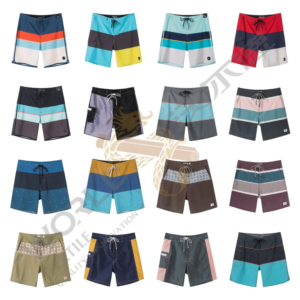 Design your own logo  swim trunks wholesale custom mens beach shorts 4 way stretch board shorts