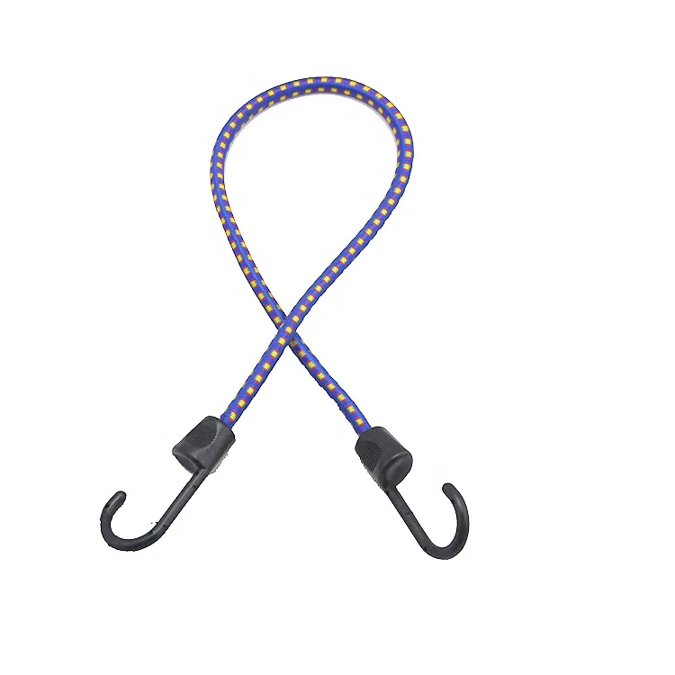 8mm Heavy Duty Bungee Cords  Round Elastic Cord With Steel Hook For Bicycle Luggage