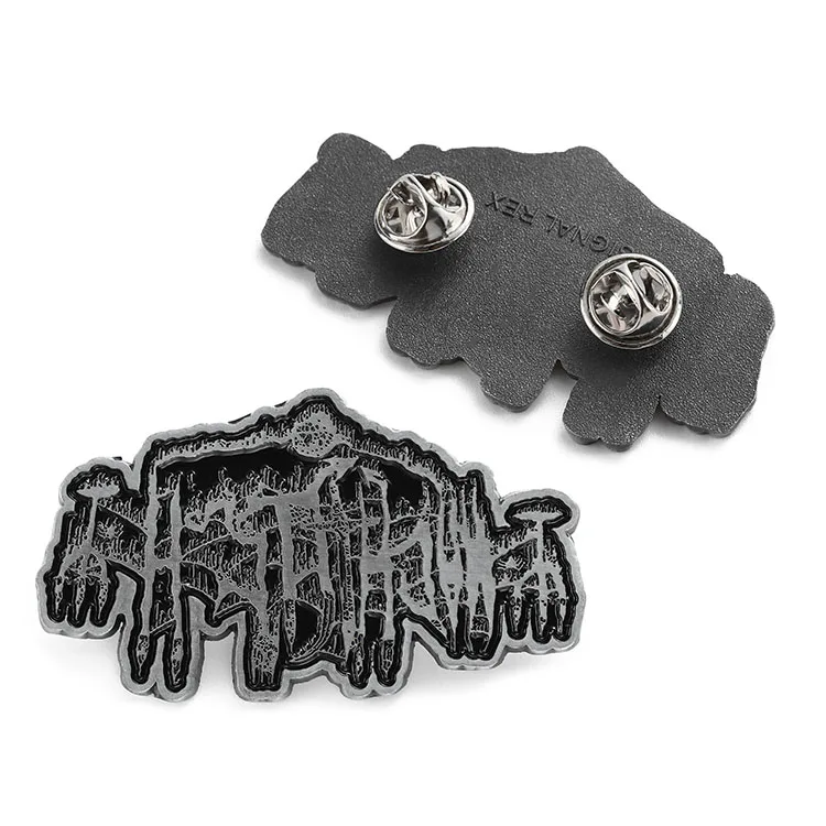 Design Your Own Enamel Pins Factory Customised Lapel Pins Antique Silver Magic Words Letter Zinc Alloy Metal Pins Wholesale
