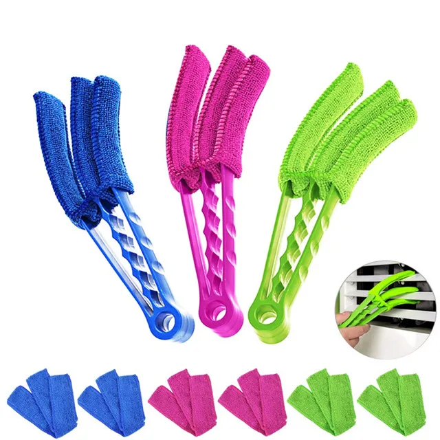 4 Sleeves Air Conditioner Window Shades use dust remove Blind cleaner