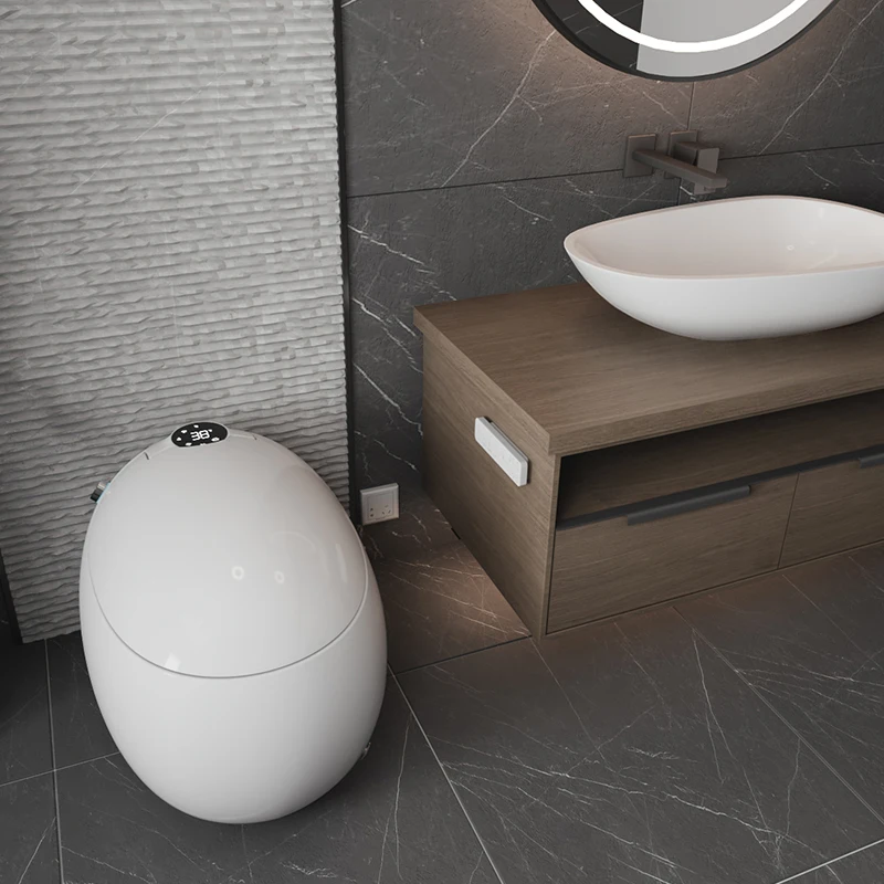 Egg shape high end auto open automatic flush electric wc toilet bowl commode modern ceramic bathroom intelligent smart toilet