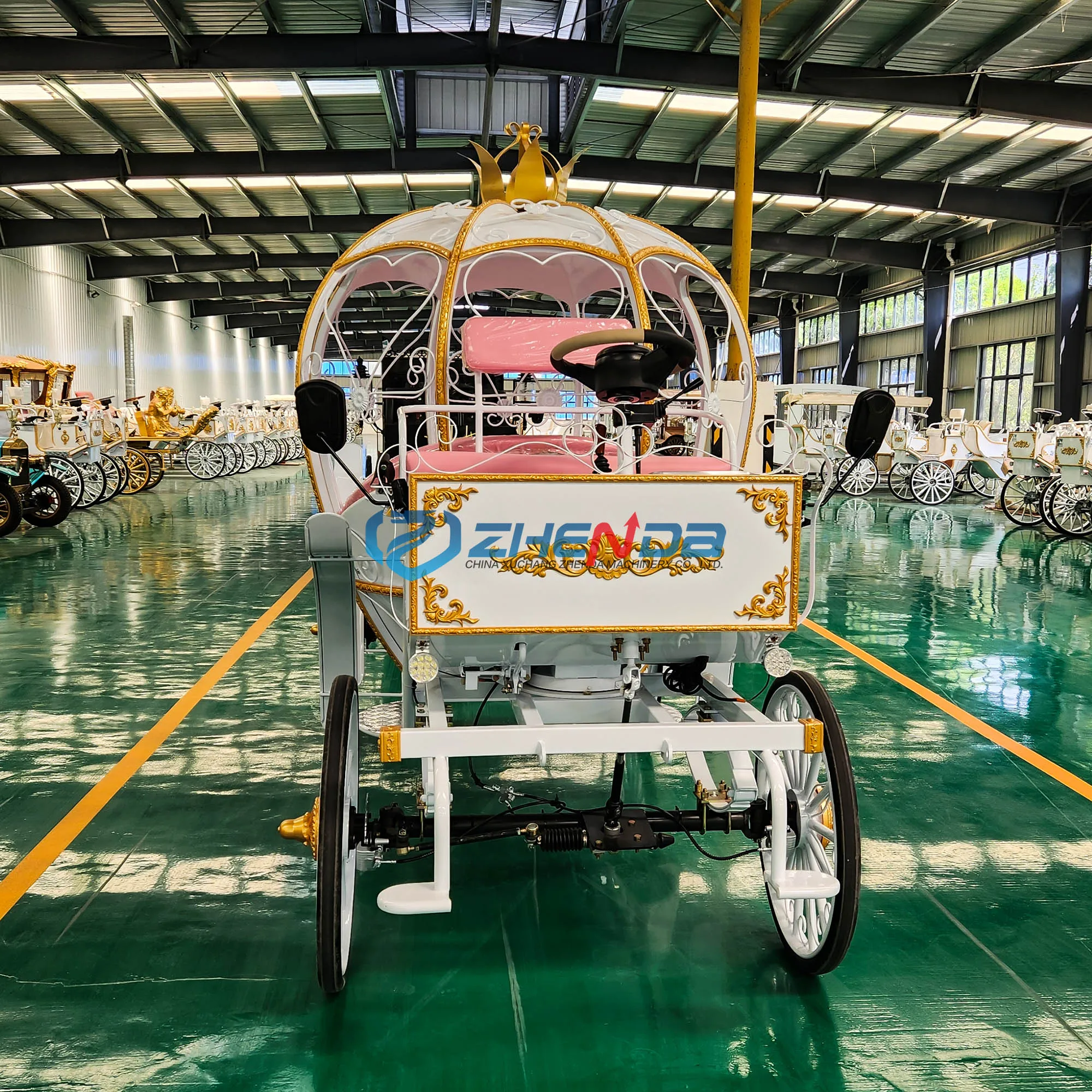 Cinderella Carriage Christmas Decoration Carriage Classical Pumpkin Horse Carriage Wedding Electric Cart