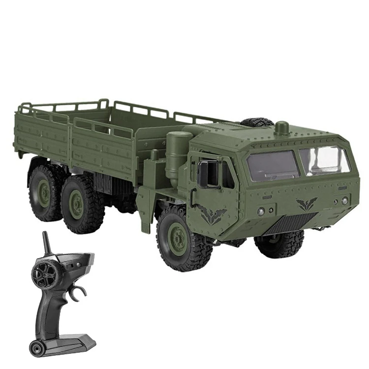 2.4Ghz Electric High Speed RC Truck Military Truck Off-Road Car 6WD Remote Control Military Car Toy for Kids