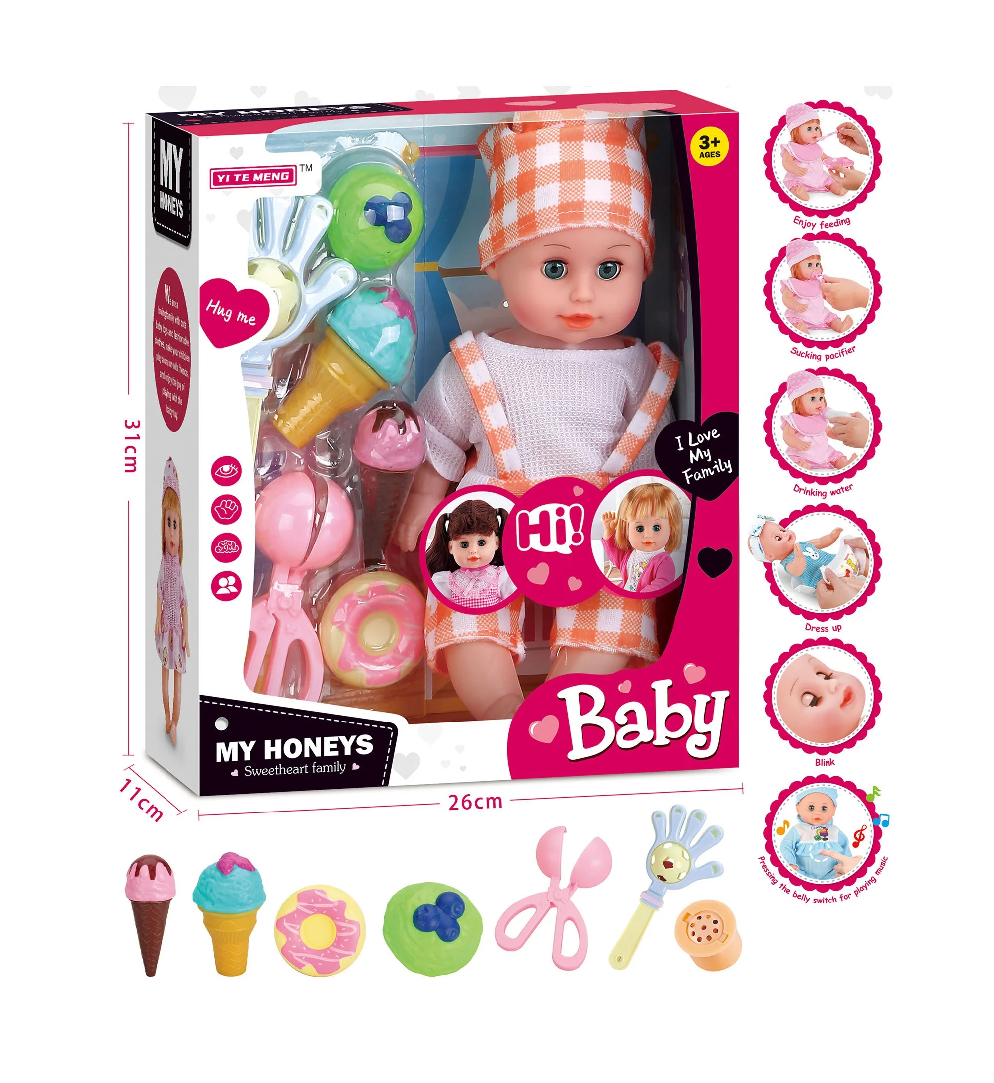 NEW ITEM CHILDREN DOLL TOYS SET 14 INCH DOLL ACCESSORIES FOR SALE