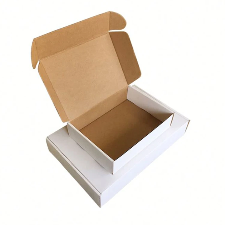 Custom Corrugated Box White Shipping Boxes Clothes Mailer Gift Packaging Paper Box Wholesale