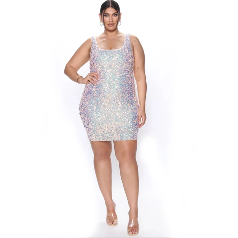 Ladies new fashion sliver dresses  with shinny strap mini dresses OEM  service