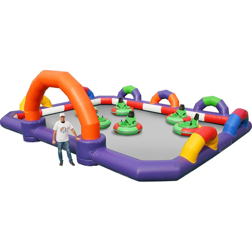 Outdoor inflatable track race for bumper car Air Tight Inflatable Bumper Car Track