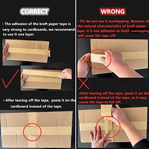 Adhesive Hot Melt Glue Brown 70G Self Adhesive Packing Kraft Packaging Tape