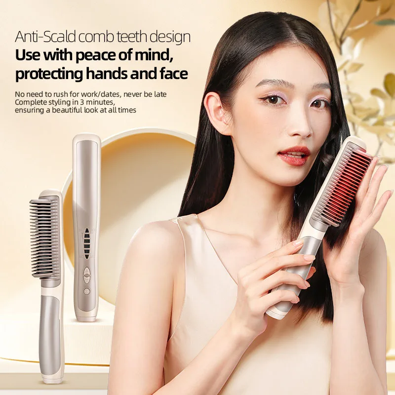 Flat Irons Titanium Hair Straightenstyling Tool Comb Hair Straightenerfor Beauty Salons