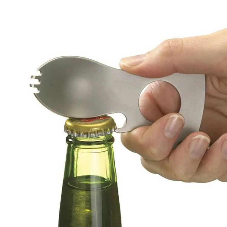 IRONDONKEYRTS  7 In 1 Eat Tool Spoon Fork Bottle Opener Screwdriver/pry Tip Wrenches  Multi functional Fork Spoon
