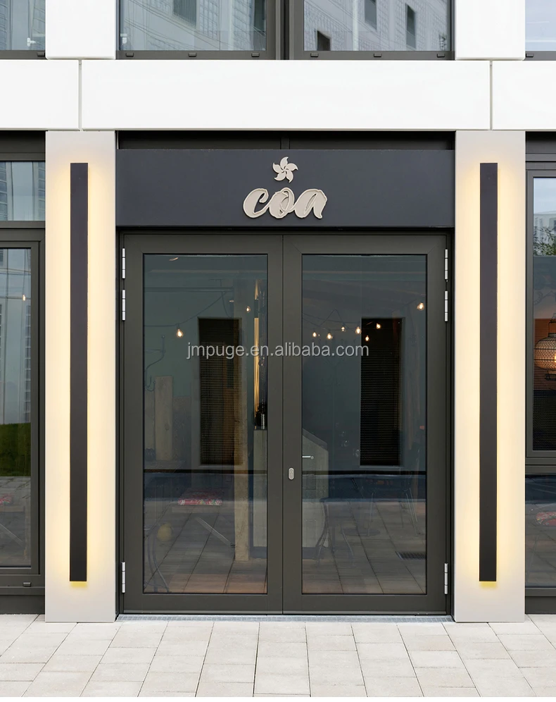 Wholesale Contemporary Matte Black Finishing Aluminum Sconce Led Long Rectangle Wall Lamp Lighting Fixture