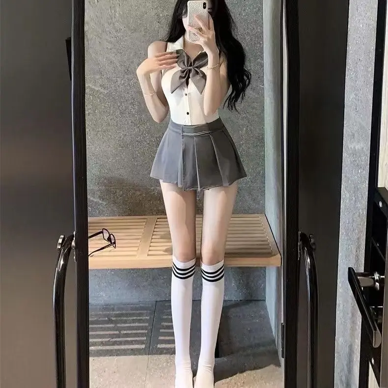 Sexy Japanese sailor style student uniform