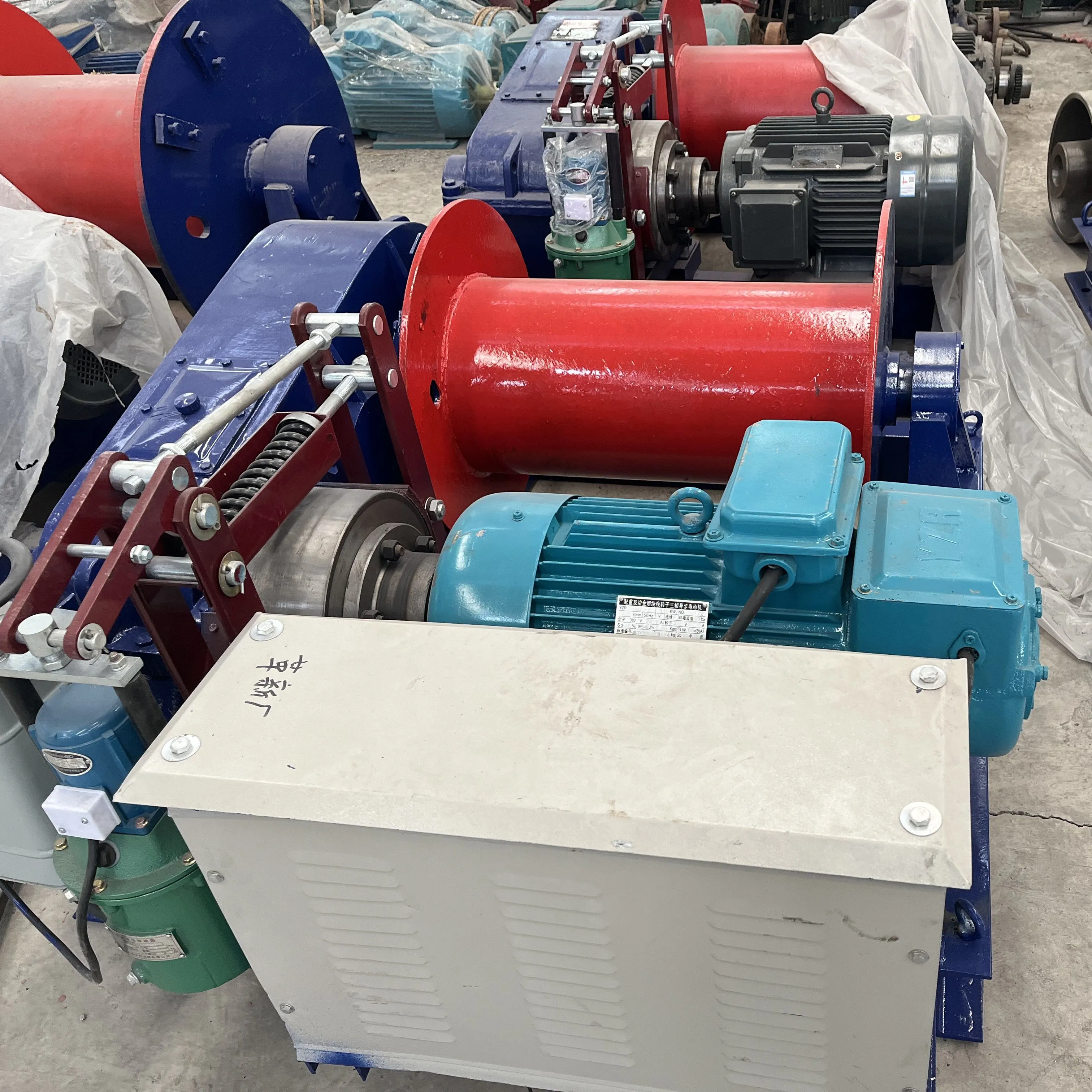 Variable Speed Wire Rope traction Pulling Cable Electric Power Winch