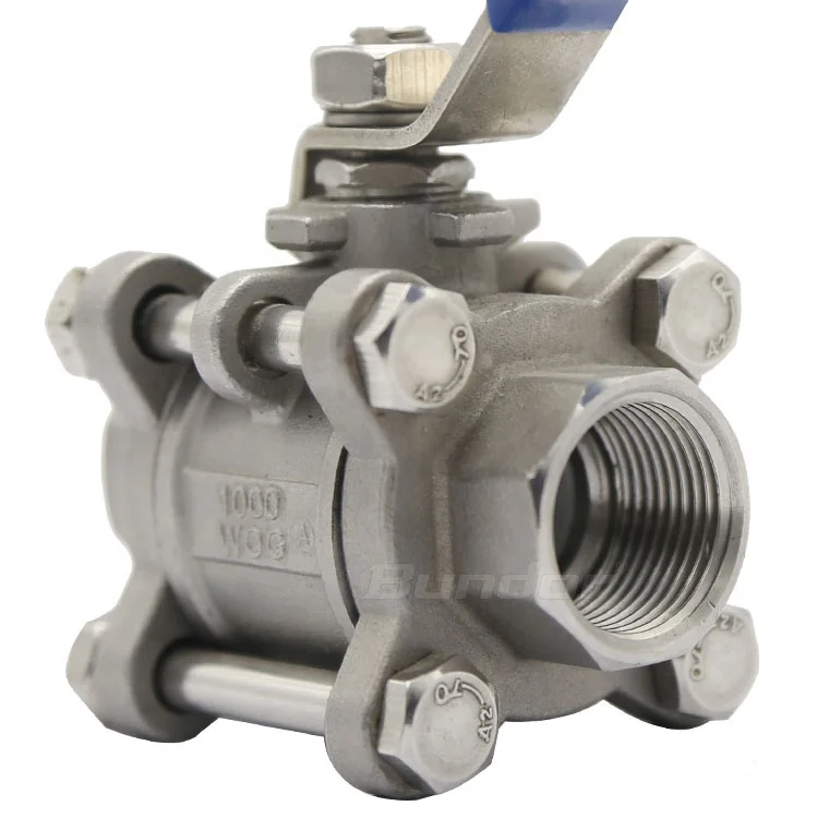 Шаровой кран с резьбой Bundor SS DN20 PN10 3PC