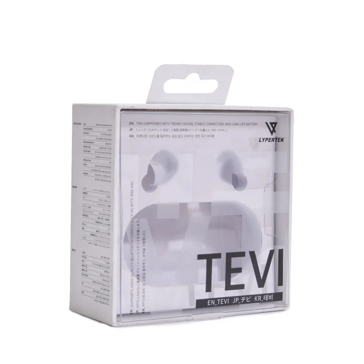 Упаковка из электронной бумаги на заказ коробка для упаковки беспроводных наушников и кабелей с прозрачным окном