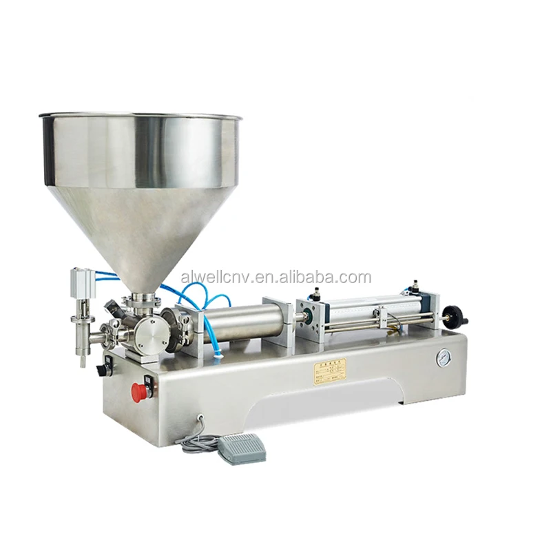 alwell 100mL-1000ml honey, oil, cosmetic emulsion paste cream filling machine