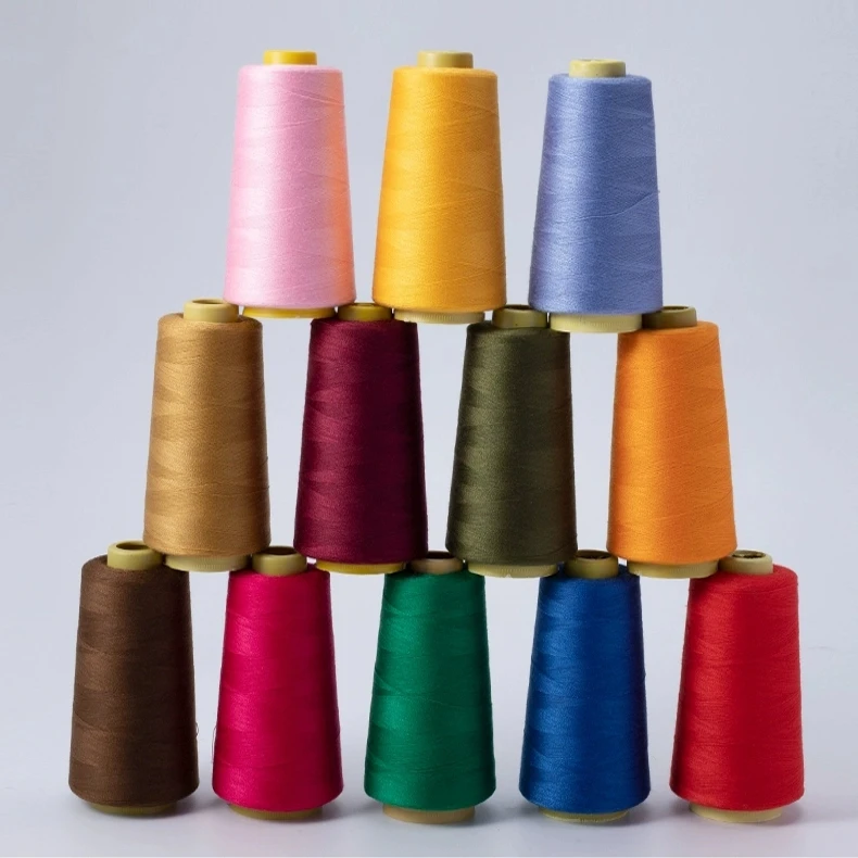 Factory Supply custom 40/2 40/3 5000Y Dyed Spun 100% Polyester Sewing Thread