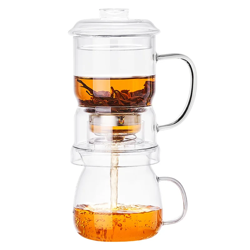 Borosilicate Glass Pot 400Ml New Magic Teapot Glass Tea Maker Bottom Dripper Teapot With Infuser