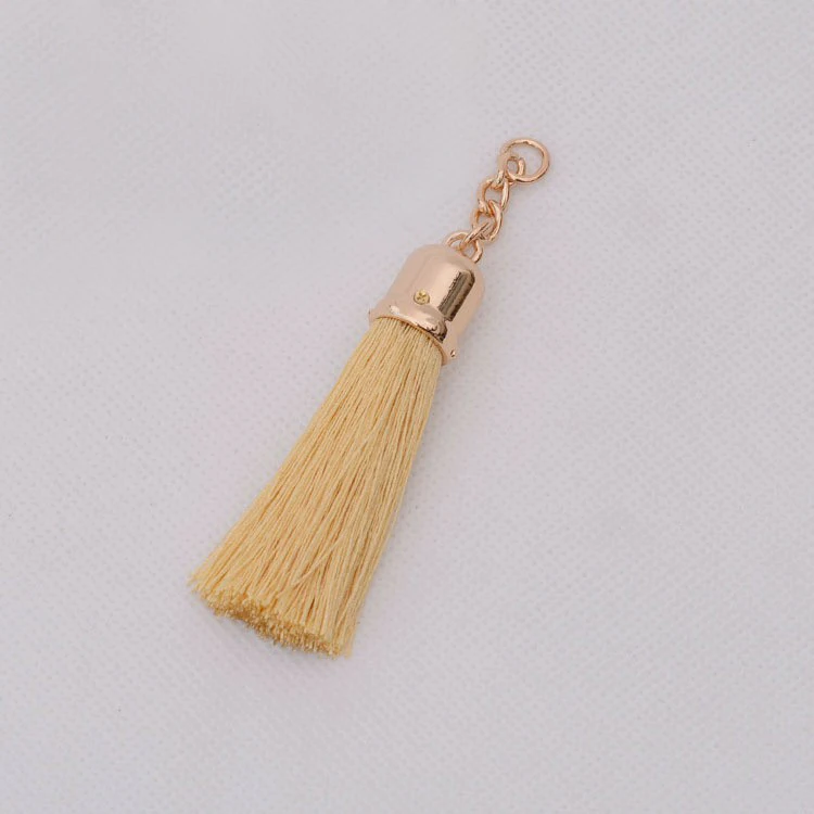 
LONGJIE tassel supplier wholesale nylon 5.5cm handmade decoration tassel for DIY keychain and jewelry making material 