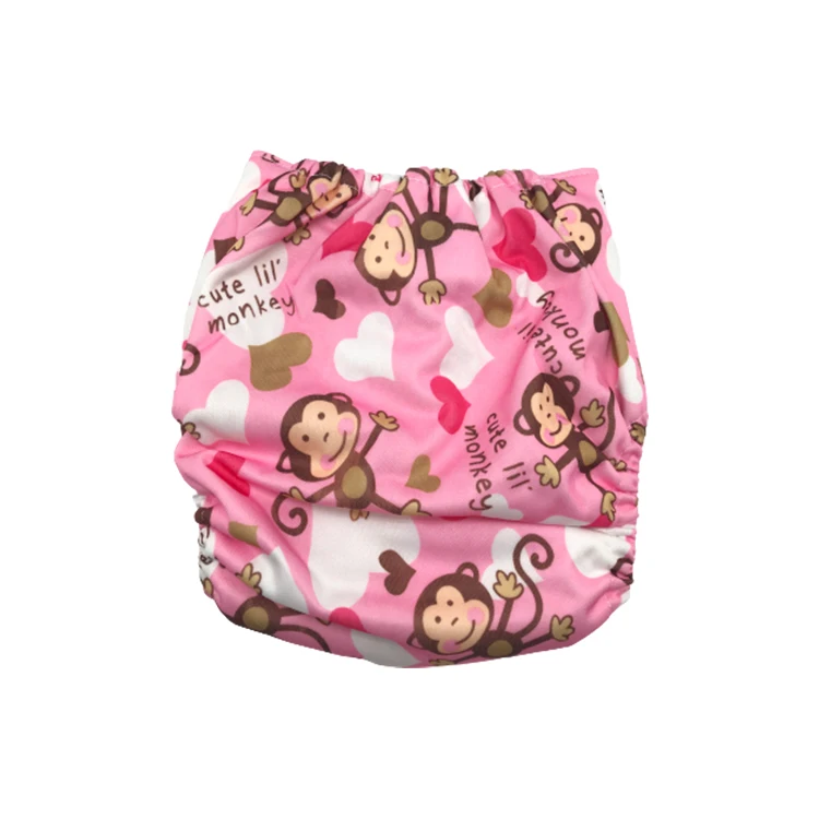 
High Quality Printed Soft Breathable Reusable Baby Cloth Diaper With 3 layers Microfiber Insert 