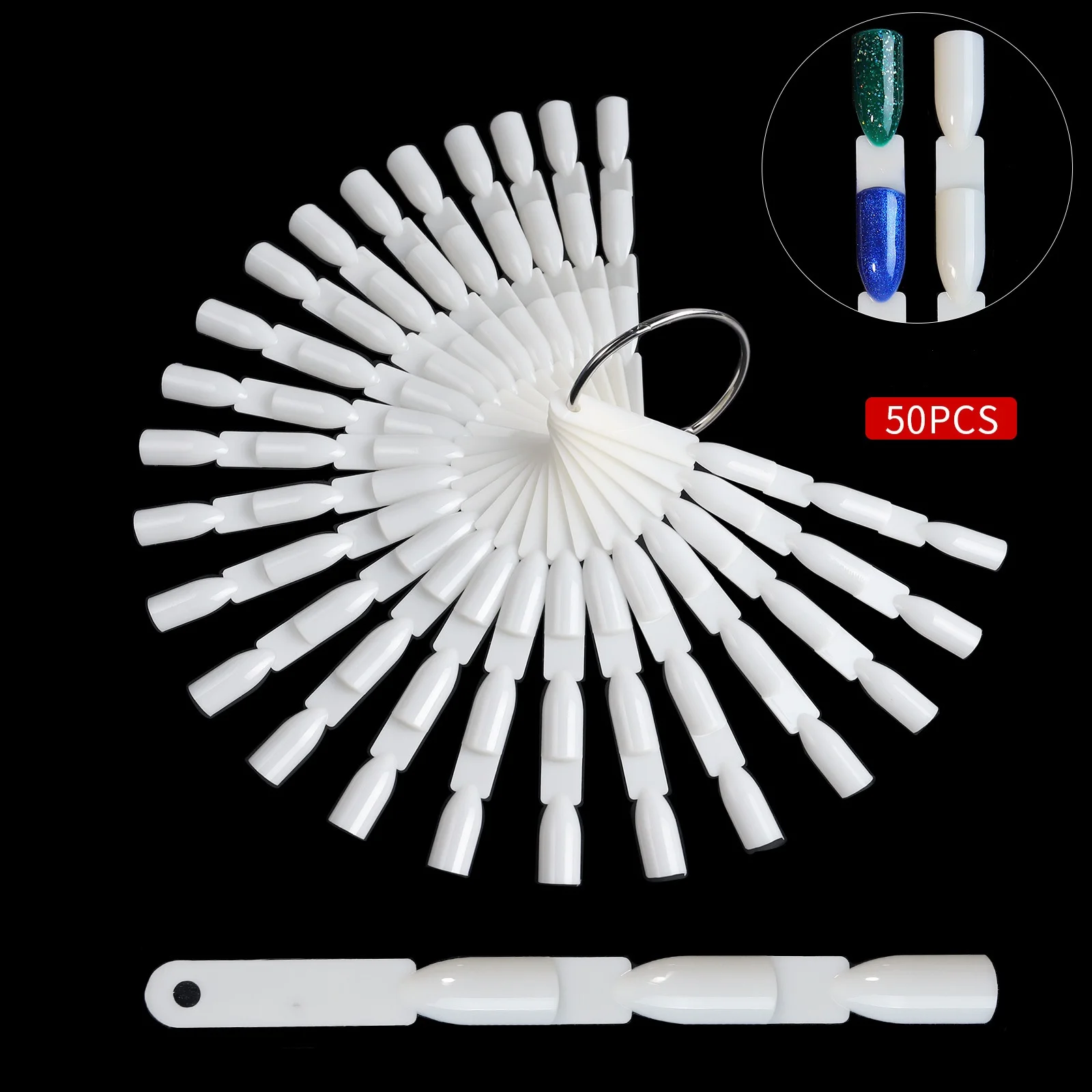 Hot sale high quality 150tips Fan Nail Color Chart display Nail Acrylic Polish Color Chart Ring Nail Color chart