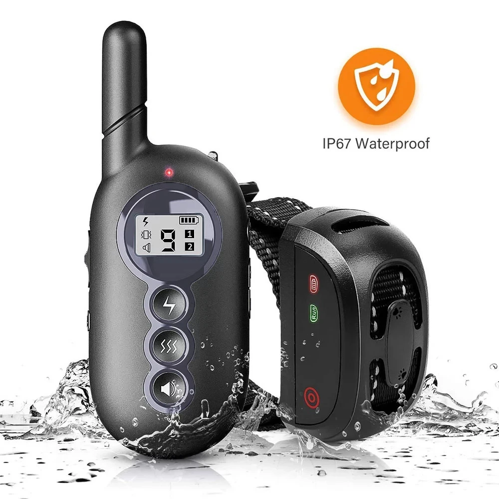 
Pet Remote Dog Training Anti Bark Collar Vibrating Beep Dog Collar LCD Wireless Electric Shock Collar for 1 or 2 Dogs Puppy Set 