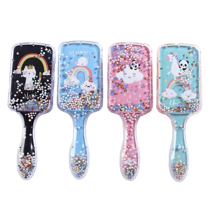 
Amazon Cartoon Airbag Comb Printing Air Cushion Comb Transparent Massage Hairdressing Comb Plastic Rainbow Cute Gift for Lady 
