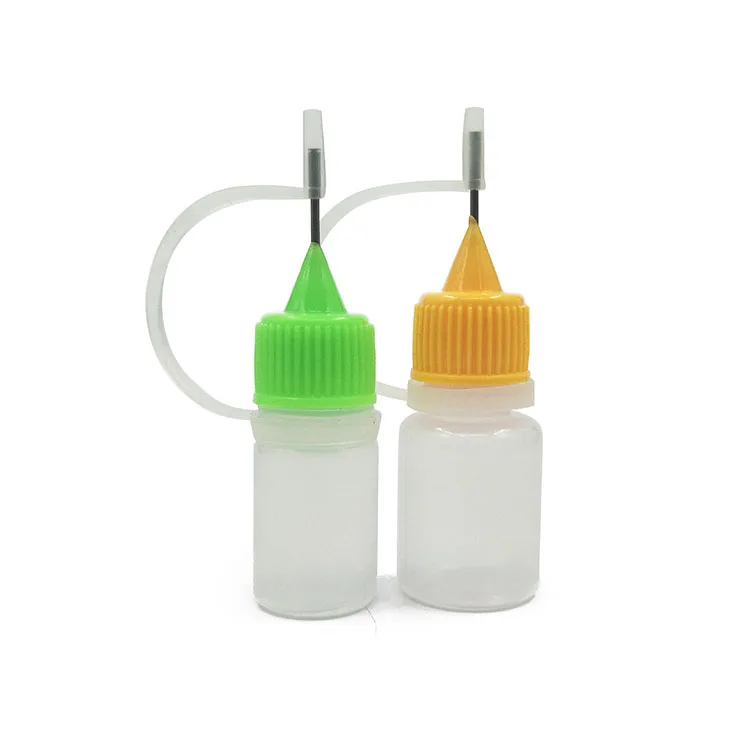 5ml PE Glue Bottle Screw Cap Squeezable LDPE Material Available Square Shape Customizable Logo Printing Package Chemical Use