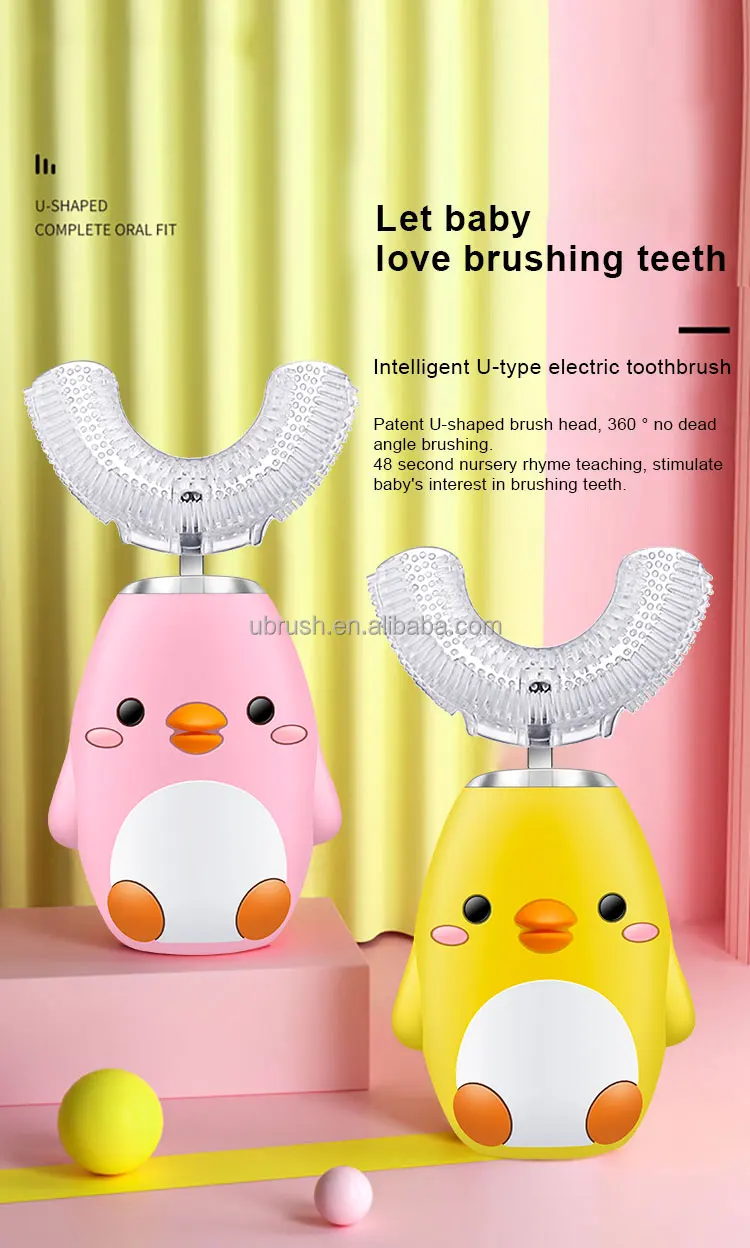 wholesale kid 360 degree u-shaped dental  rechargeable ultrasonic soft u shaped cepillo electrico
