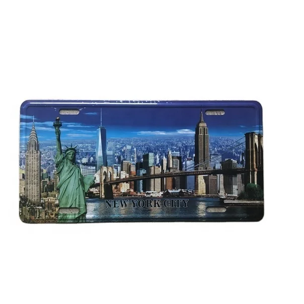 USA promotion souvenir wall decor custom embossed printing car license plate