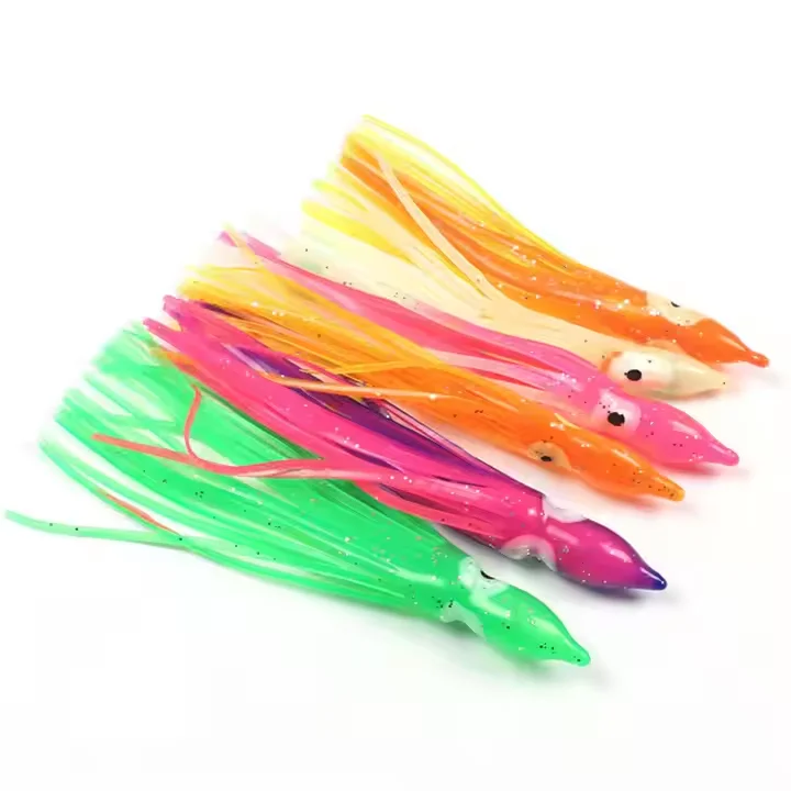 Newbility hot sale  Sea fishing glow-in-the-dark octopus soft bait 50mm 75mm  90mm100mm 120mm  boat fishing soft bait