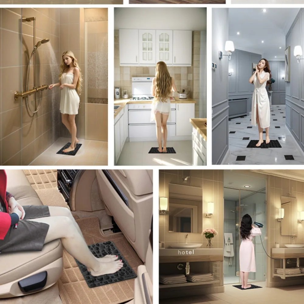 Acupressure Mat Foot Reflexology Walking massage bath mat black Color Foot Massage Mat