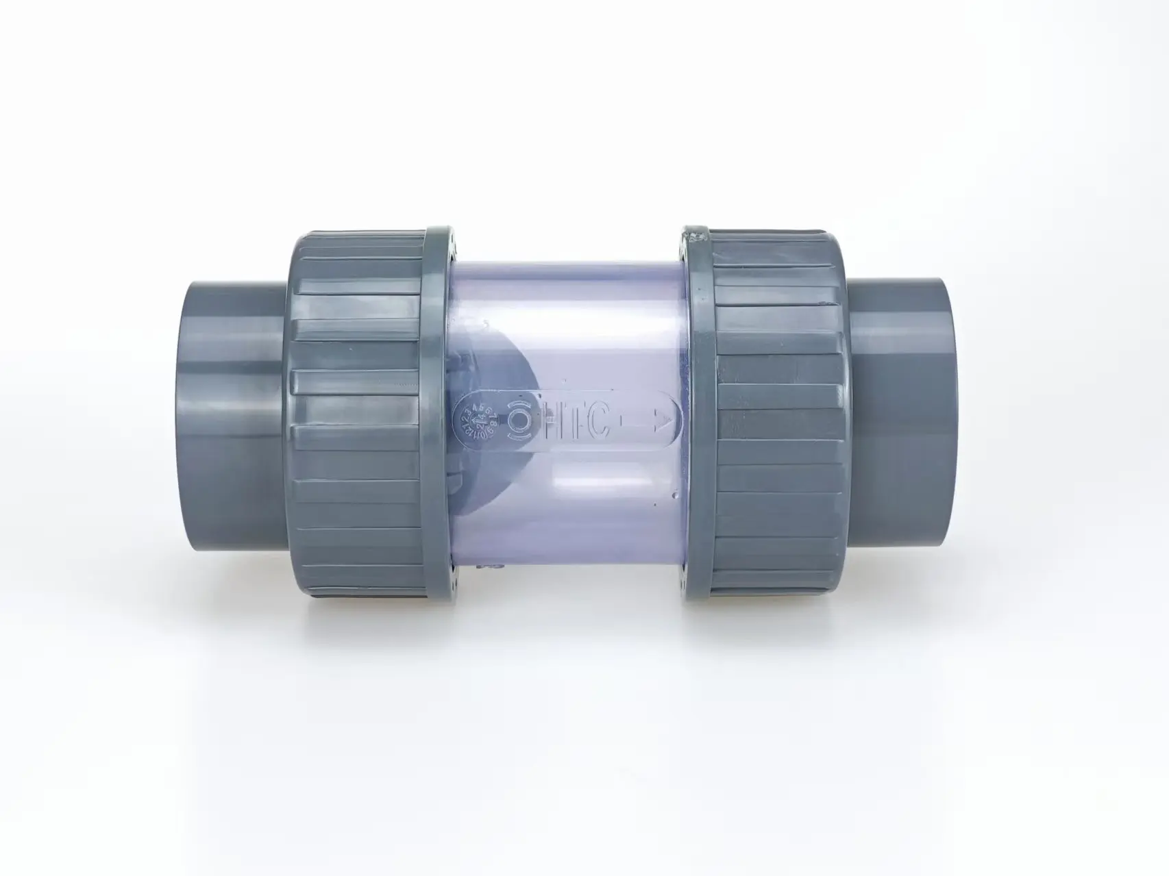 Union Double Swing Check Valve Transparent Manual Hydraulic Structure Pressure Reducing for Water Application