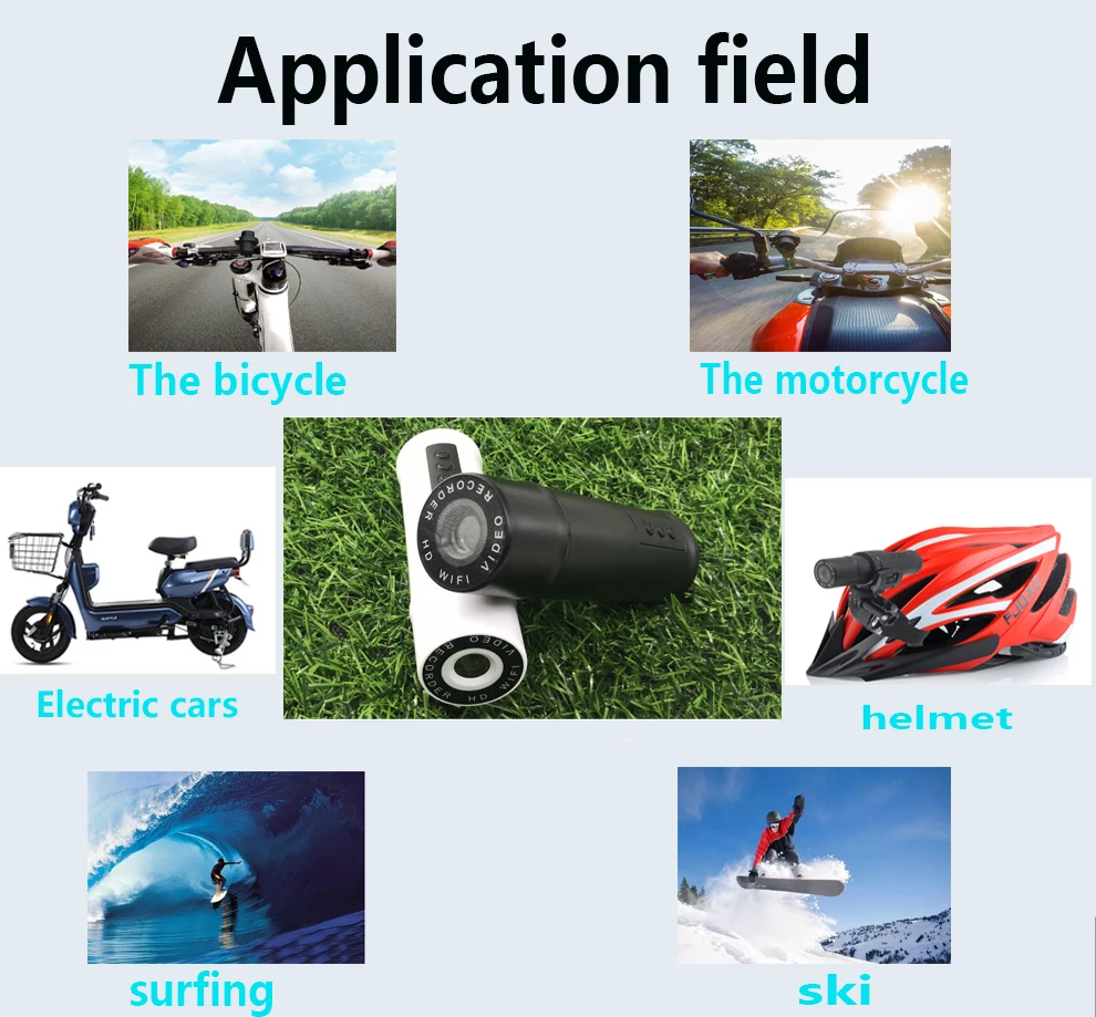 Waterproof Sport DV HD Camera  WIFI for Electric Scooter Motorcycle Bike Skiing Surfing Hiking Video Wide Angle Traffic Recorder
