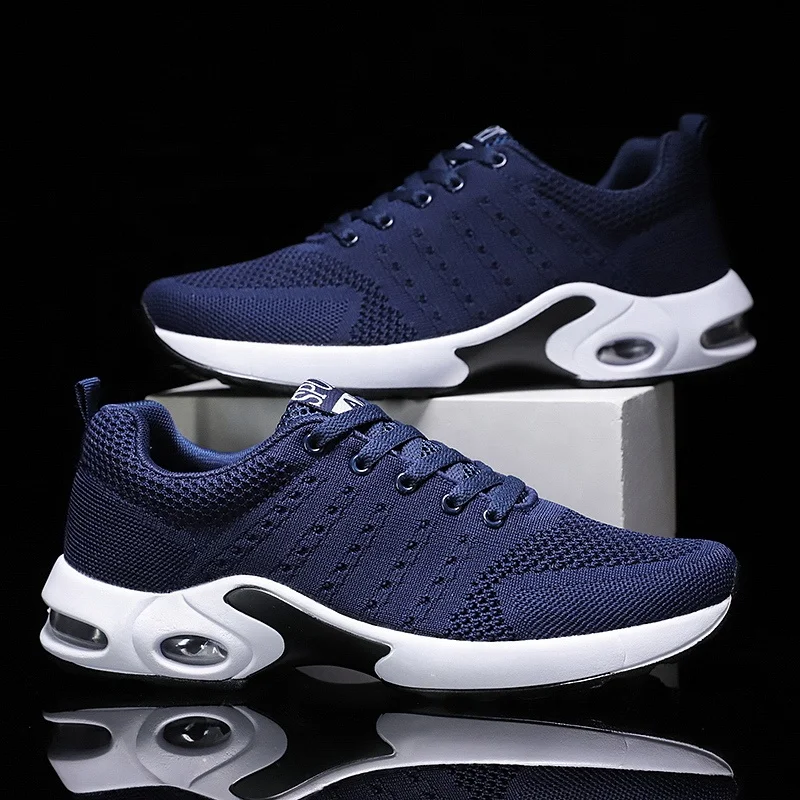 2021 Low Price Rubber Air Increasing Light Blue Sneakers Casual Sports Running Shoes Men