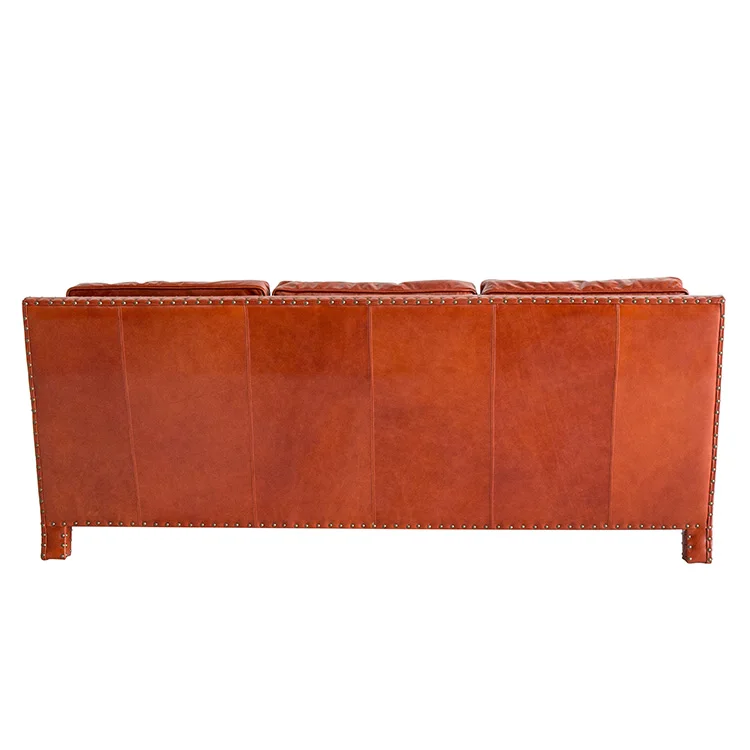 
Highly Elastic Sponge 3 Seaters Living Room Sofa Home Furniture Leather Sofa 